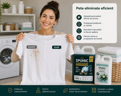 Pachet SPUMIC 1+1 – Detergent GEL 5L + Balsam Premium 5L