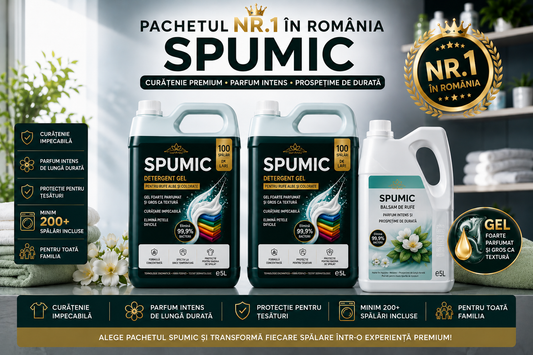 Pachet SPUMIC 2+1 – 2x Detergent 5L + Balsam Premium 5L