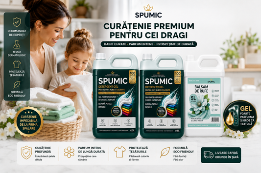 Pachet SPUMIC 2+1 – 2x Detergent 5L + Balsam Premium 5L